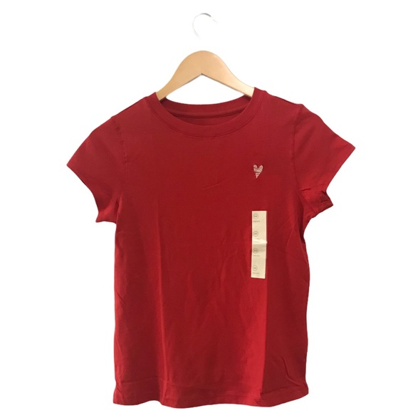 Universal Thread Red Tee w Embroidered Heart, XS - Picture 11 of 12